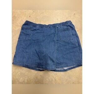 AnyBody Light Blue Denim Skort
